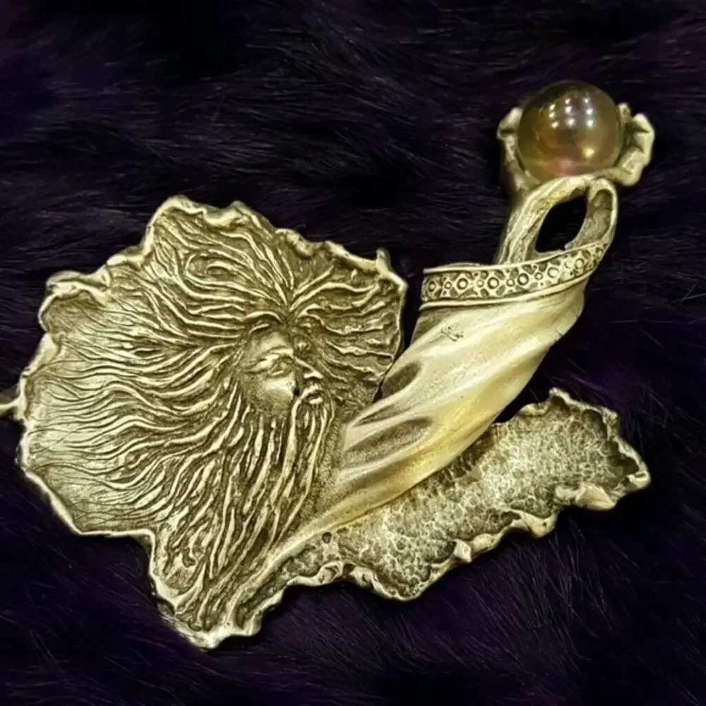 LARGE VINTAGE JJ MARKED‎ WIZARD BROOCH HARRY POTTER